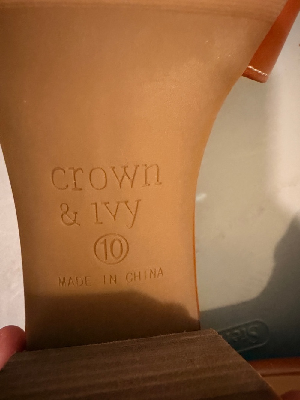 crown & ivy Tan H-Band Block Heel Sandals - Picture 3 of 4